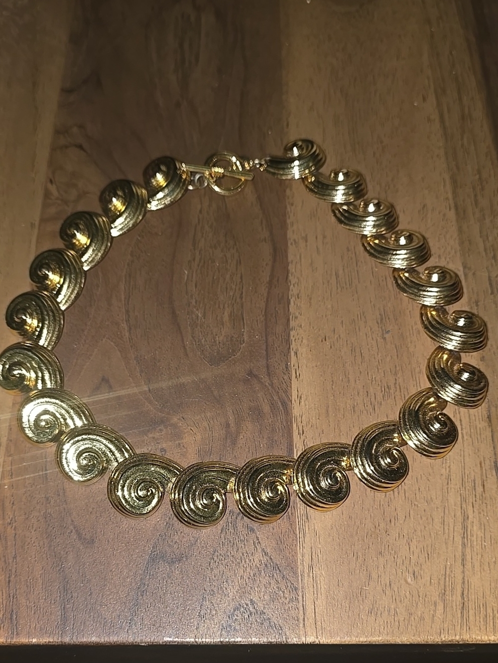 Anne Kline ,Gold Spiral Link Necklace - Elegant Women's Jewelry